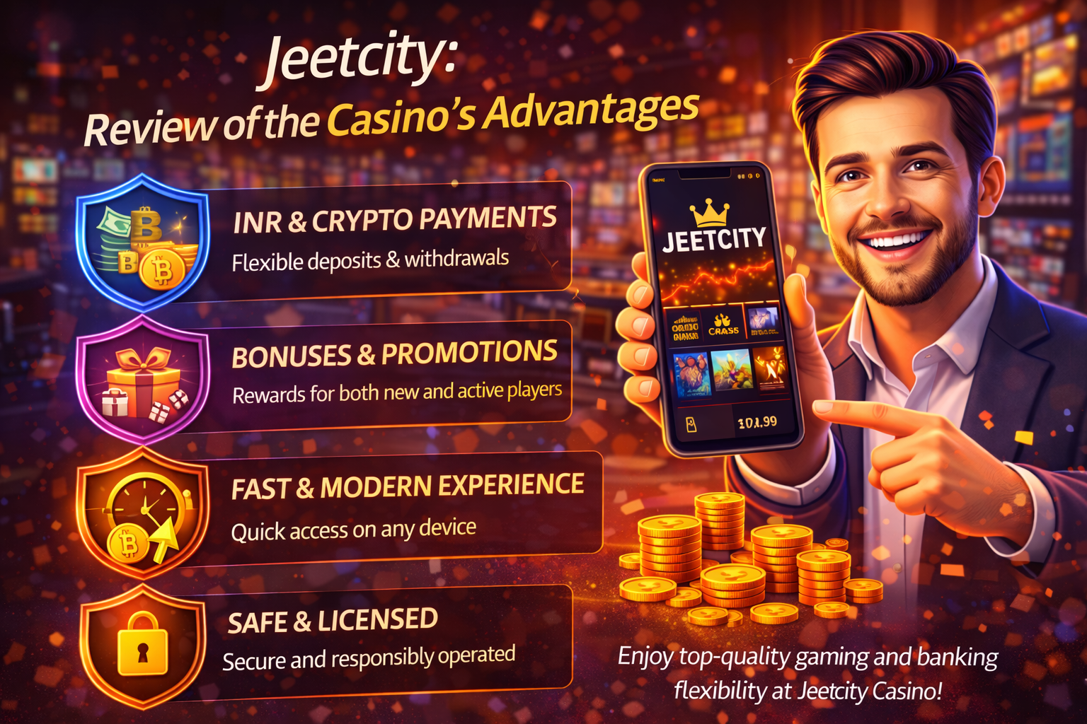 Read more about the article Jeetcity: Review of the Casino’s Advantages